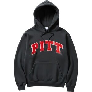 Colosseum Pitt Panthers Hoodie Mens M Black Felt Applique NCAA Varsity Pullover